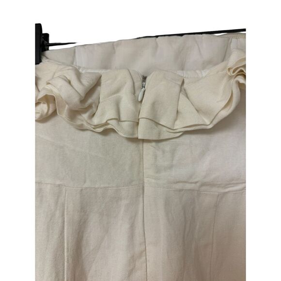 by the way. Ruffled Off-Shoulder Cream Mini Dress - Picture 6 of 11